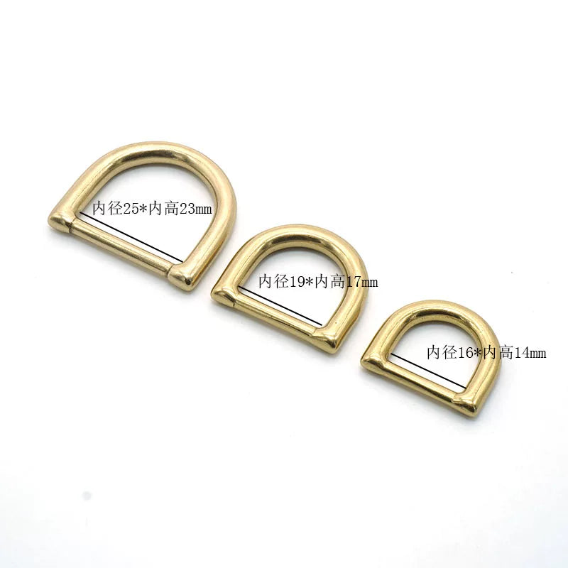 Solid Brass Seamless D-Ring