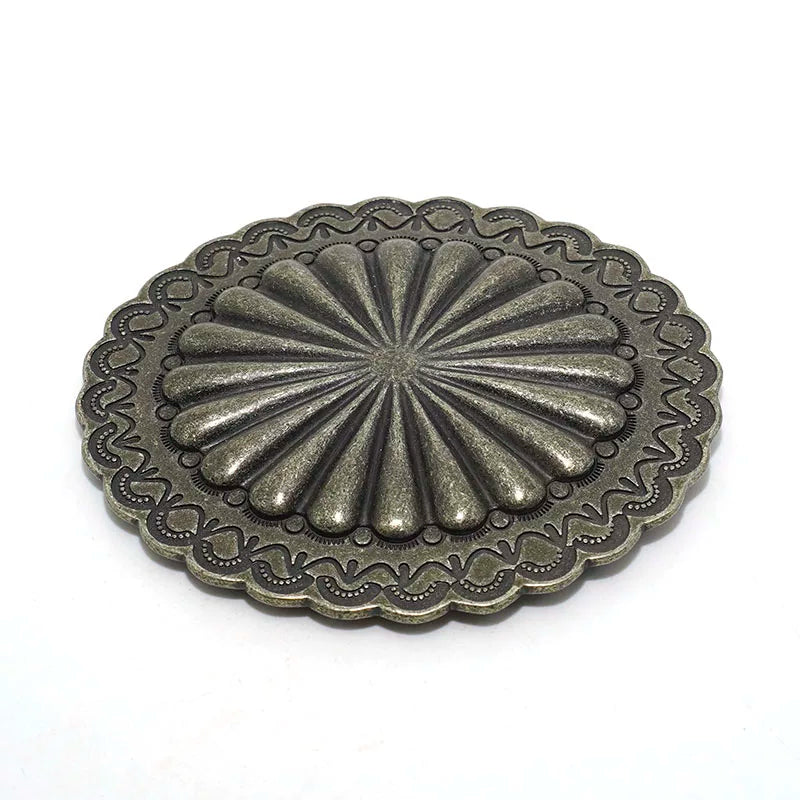 Solid Brass Antique Silver Plated Belt Buckle