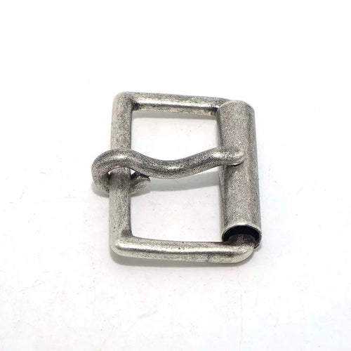 Solid Brass Antique Silver Plated Vintage Roller Buckle