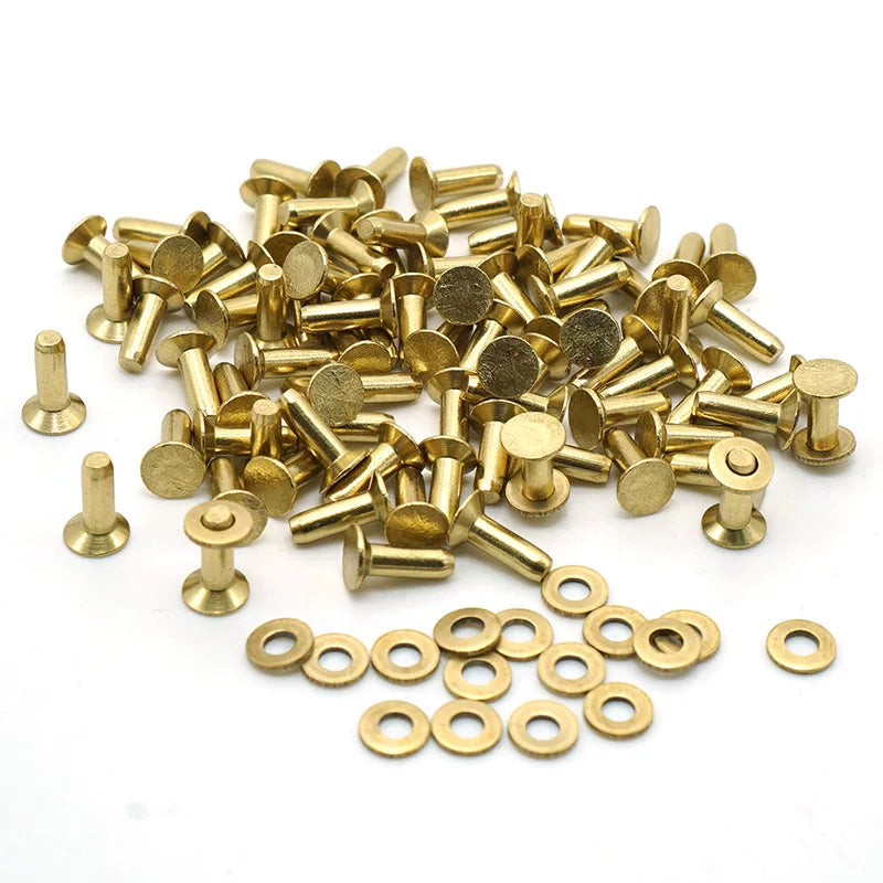 Solid Brass Permanent Rivet 8mm