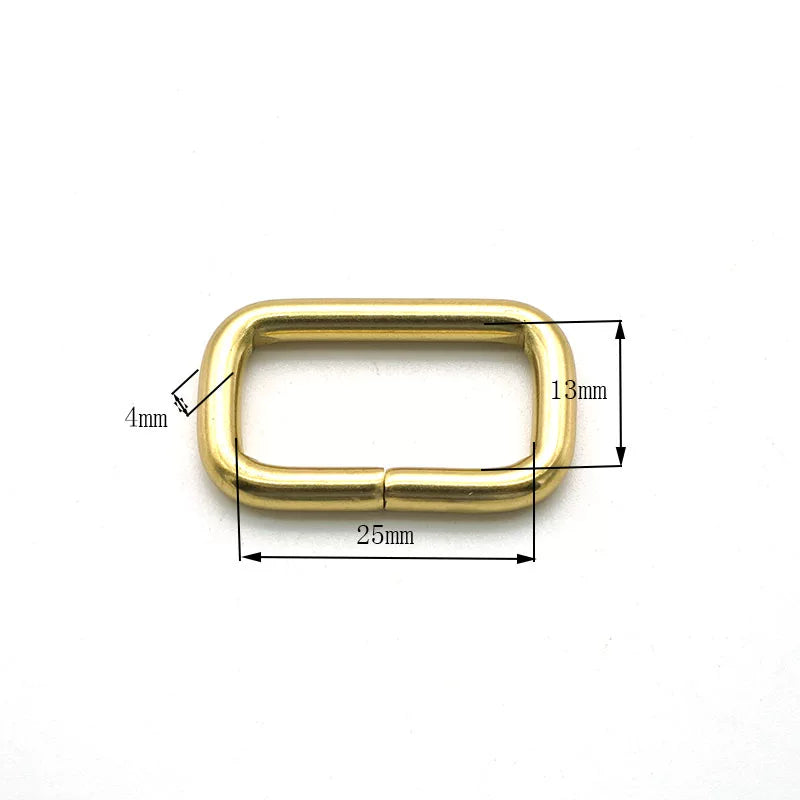 Solid Brass Open Rectangle Ring