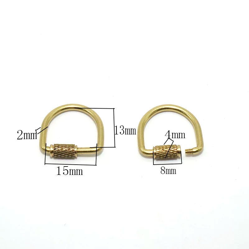 Solid Brass Vintage D-Ring