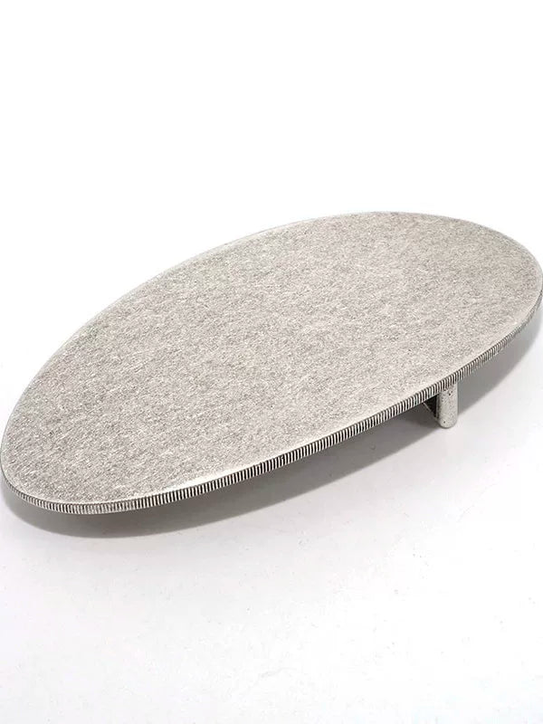 Solid Brass Antique Silver Plated Vintage Belt Buckle for 30mm Strap
