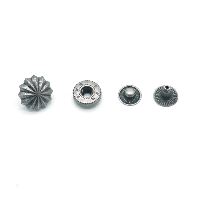 Solid Brass Floral Snap Fastener