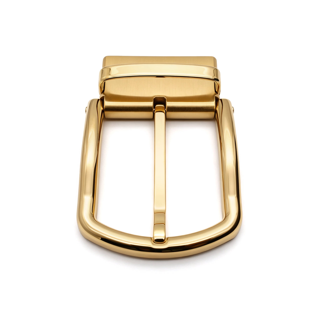 Men's Rotatable Reversible Pin Belt Buckle, 38.5mm Inner Width, Classic Rectangle D Frame Metal Belt Buckle Replacement, Silver / Gold / Matte Black