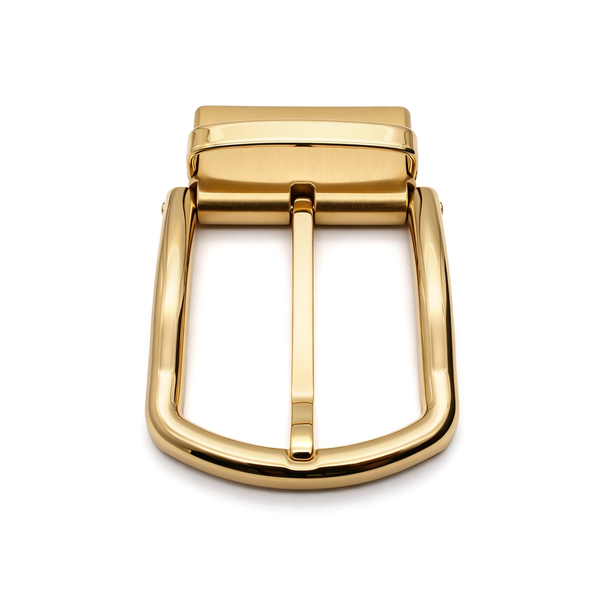 Men's Rotatable Reversible Pin Belt Buckle, 38.5mm Inner Width, Classic Rectangle D Frame Metal Belt Buckle Replacement, Silver / Gold / Matte Black