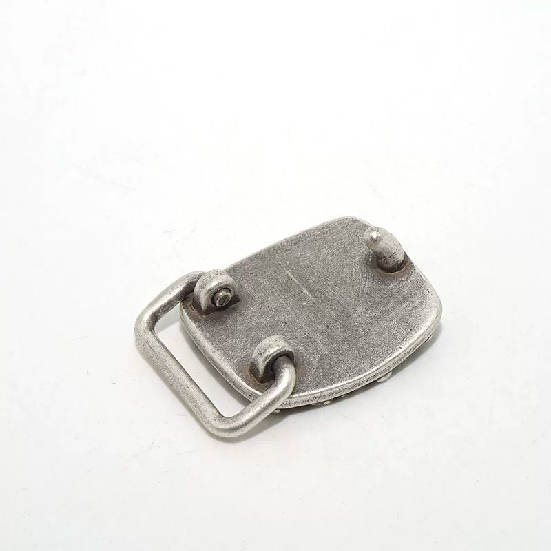 Solid Brass Vintage Carved Belt Buckle