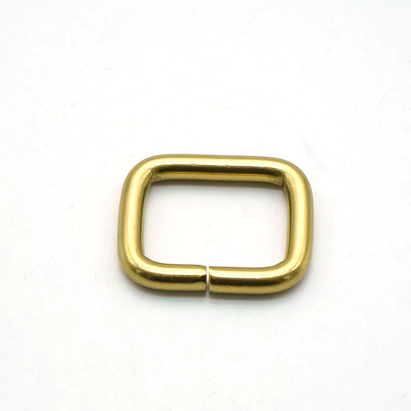 Solid Brass Open Rectangle Ring