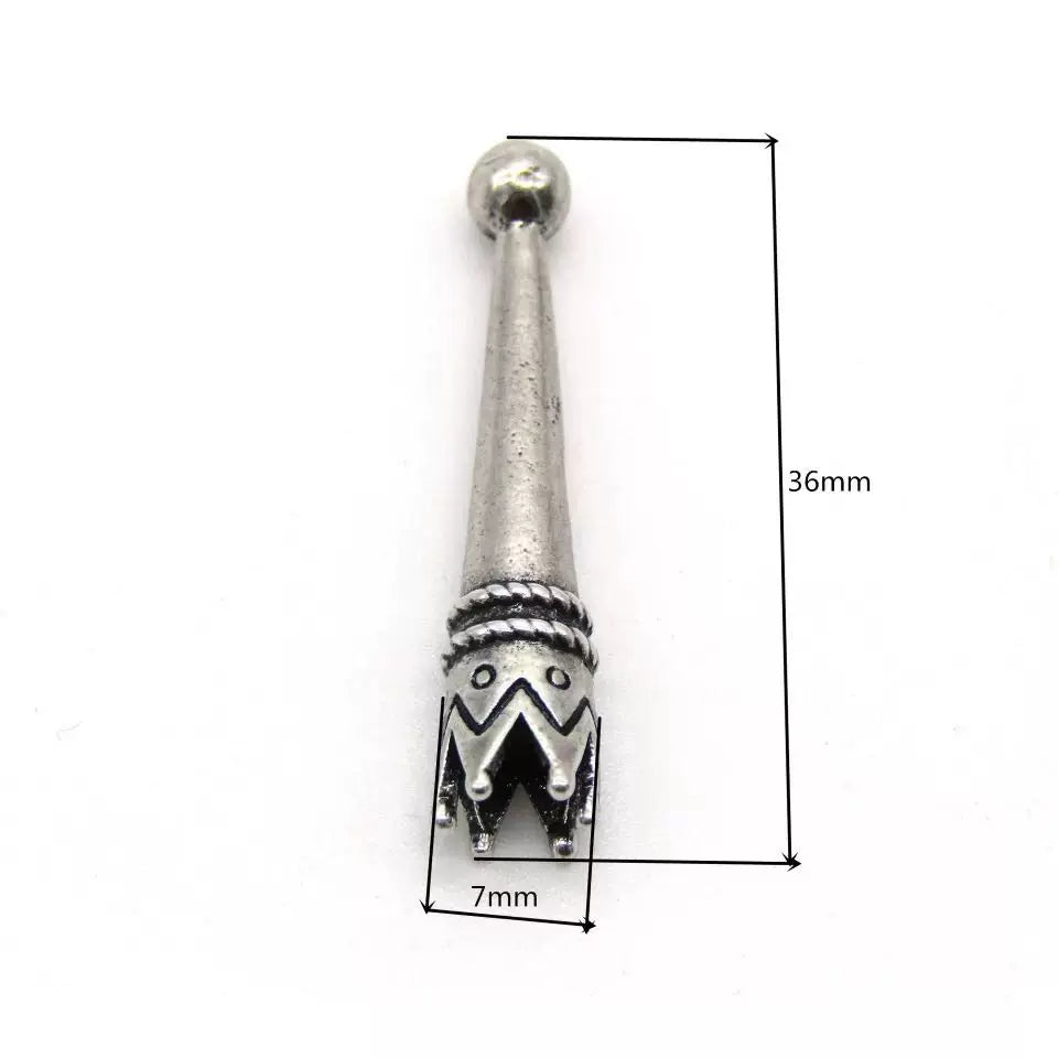 Solid Copper Antique Silver Plated Vintage Garment Button 36mm