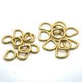Solid Brass Open D-Ring 10 Pcs
