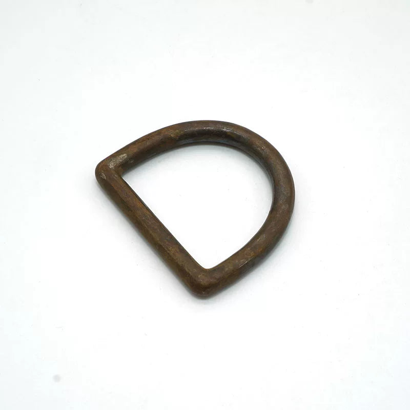 Solid Copper Oxidized D-Ring