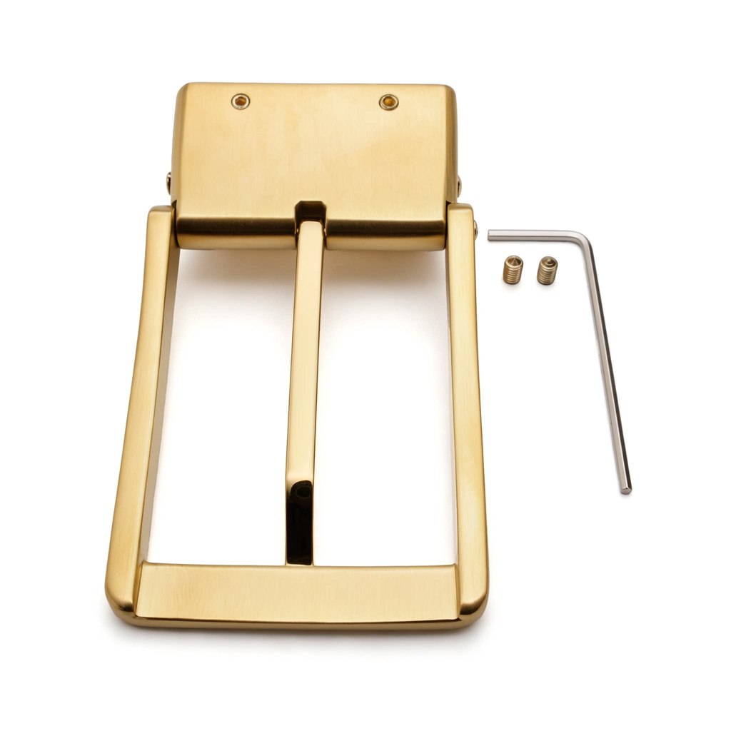 Men's Reversible Rotating Pin Belt Buckle, 38.8mm Inner Width, Metal Square Belt Buckle Replacement, Gold / Silver / Black