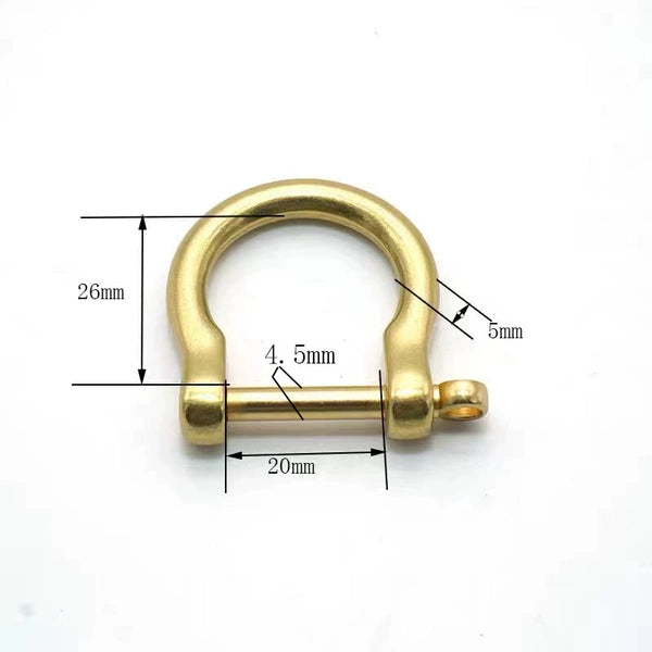 Solid Brass Japanese Style Horseshoe Buckle 20mm
