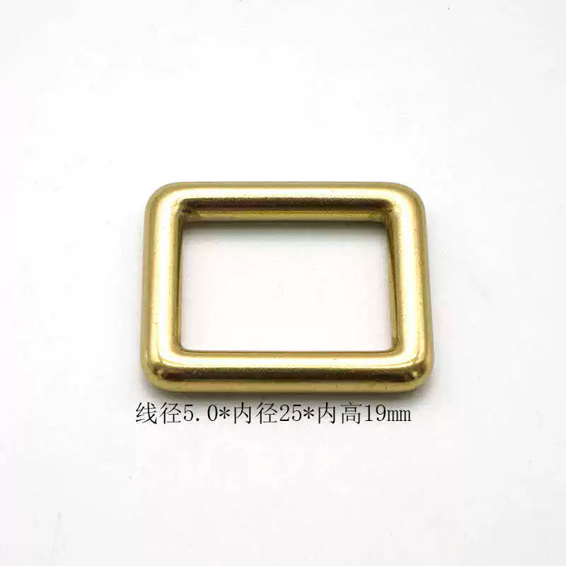 Solid Brass Rectangle Ring