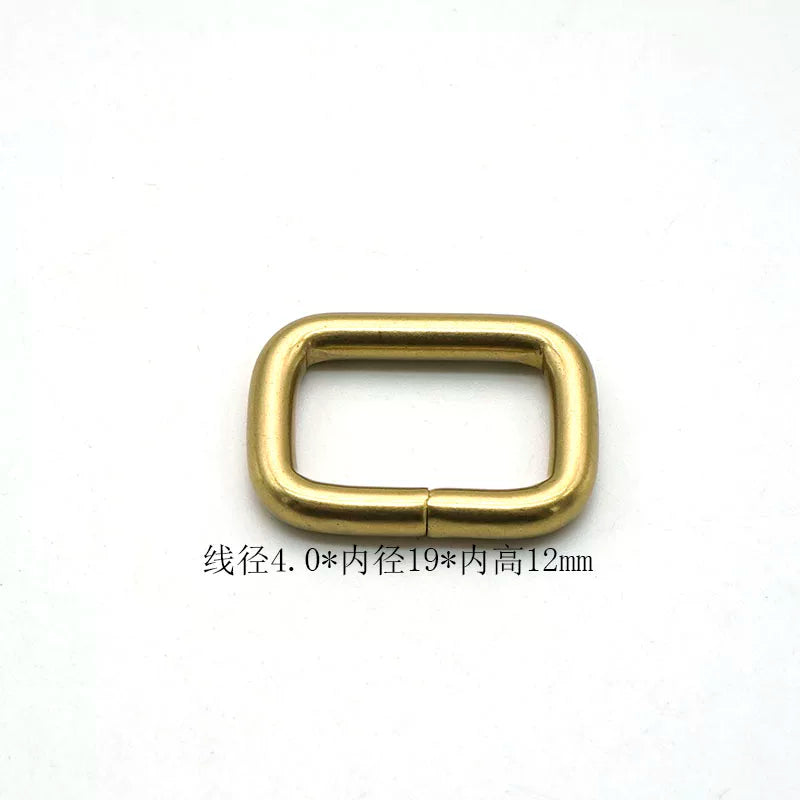 Solid Brass Open Rectangle Ring