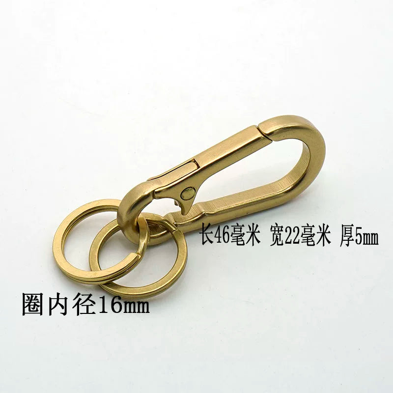 Solid Brass Women's Unisex Keychain
