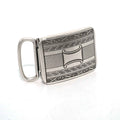 Solid Brass Antique Silver Plated Belt Buckle for 27mm Strap
