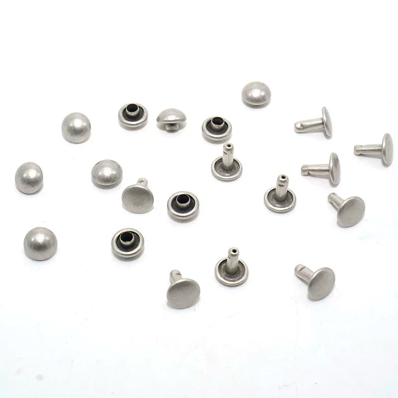 Solid Brass Antique Silver Plated Rivet