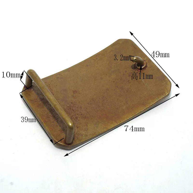 Solid Brass Vintage Belt Buckle