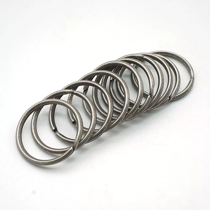 Solid Copper Antique Silver Plated Unisex Key Ring for 25mm Strap