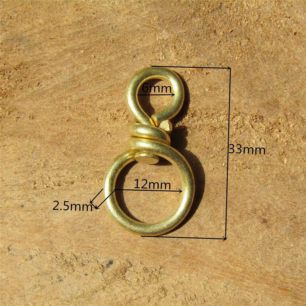 Solid Copper Unisex Keychain