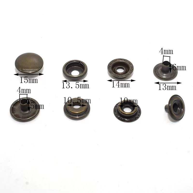 Solid Brass Antique Bronze Snap Fastener
