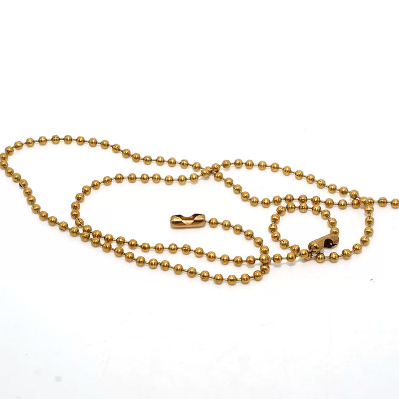 Premium Brass Chain Diy Accessory Hardware Handmade Material Anti- 盗 珠 Chain Antique Gold Tone 珠 Chain Hanging Tag Chain