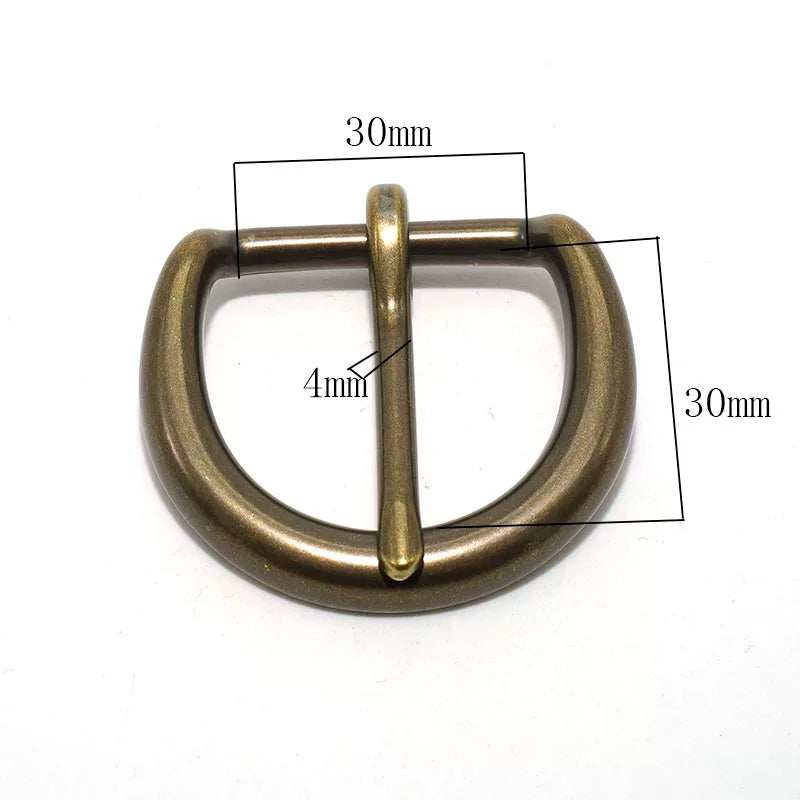 Solid Brass Silver Plated Vintage Pin Buckle for 30mm Strap