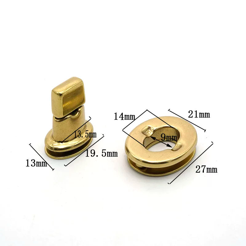 Solid Brass Twist Lock for 14mm Strap