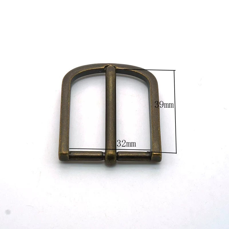 Solid Copper Antique Bronze Pin Buckle 32mm