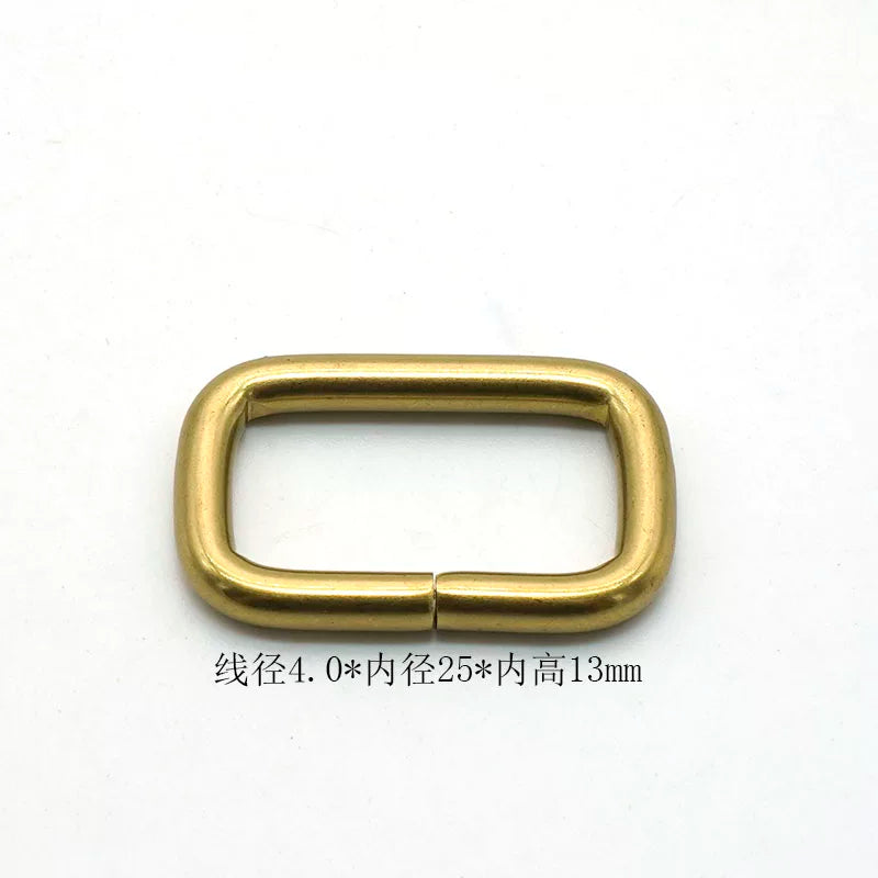 Solid Brass Open Rectangle Ring