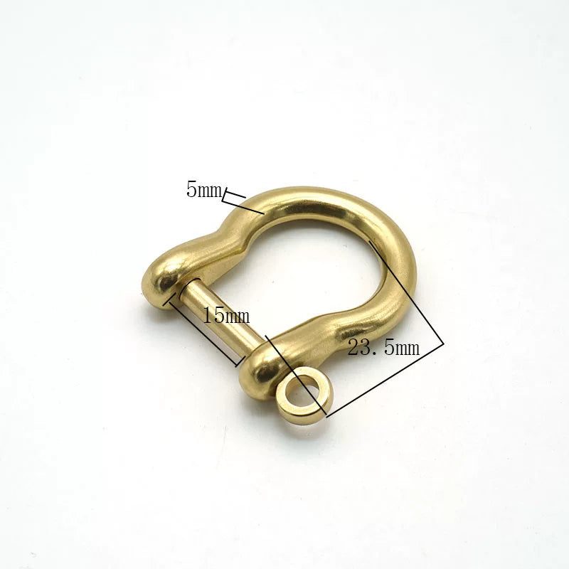Solid Brass Japanese Style Horseshoe Buckle 15mm
