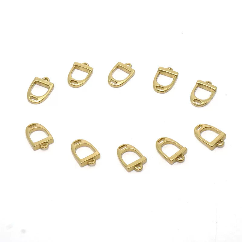 Handbag Bag Hardware Solid Copper Decorative Horse 镫 Buckle Handbag Diy Metal Buckle Ring Hardware