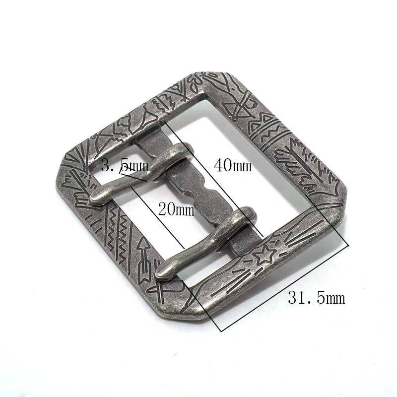 Solid Brass Vintage Western Pin Buckle