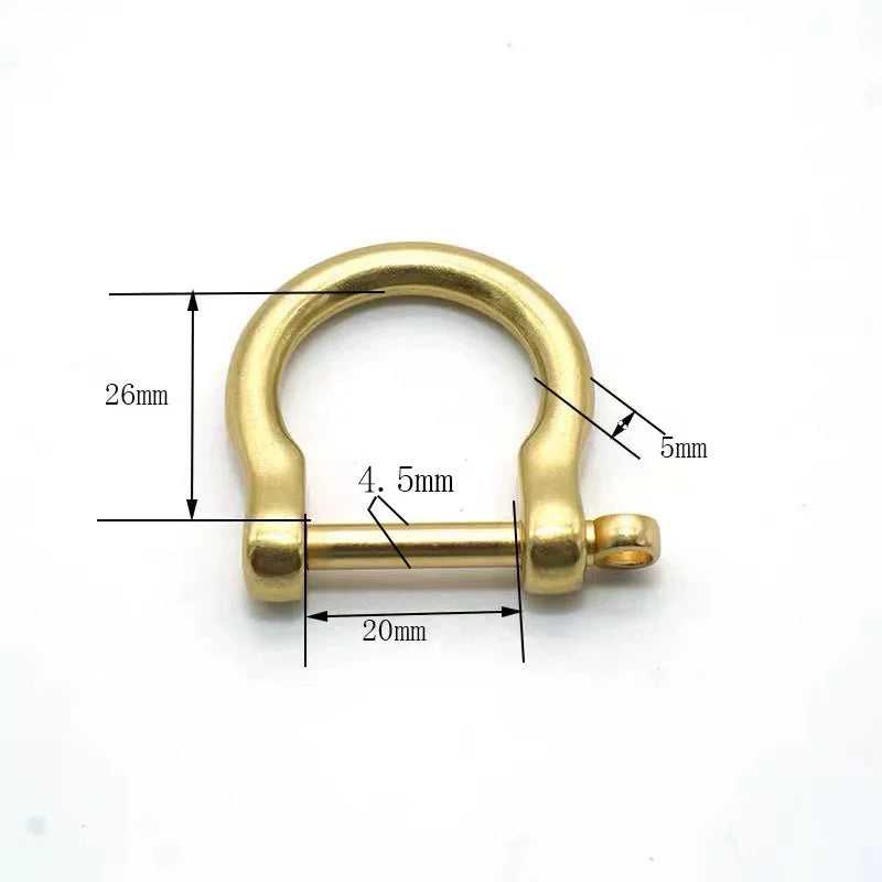 Solid Brass Japanese Style Horseshoe Buckle 20mm