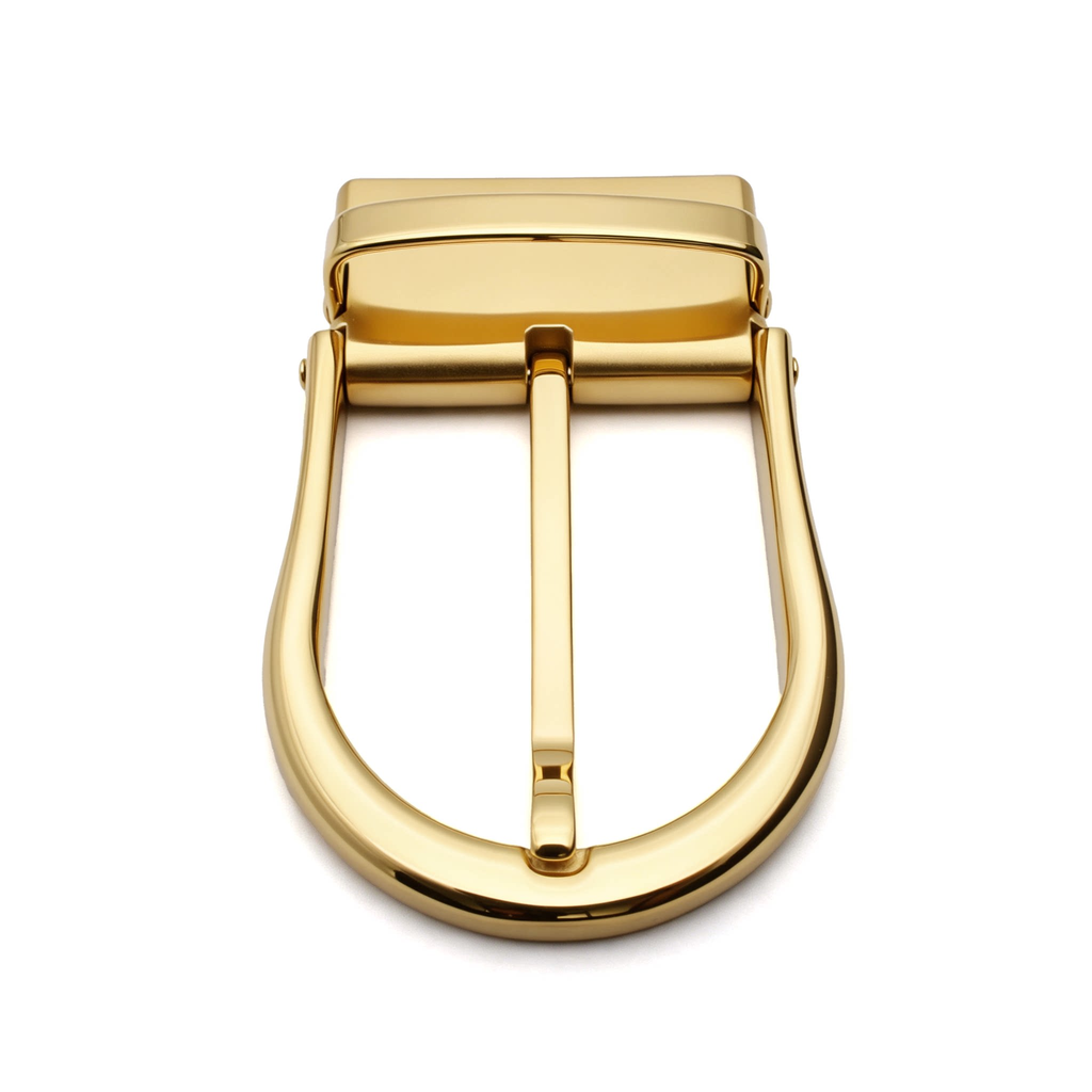 Men's Reversible Rotating U-Shape Pin Belt Buckle, 39mm Inner Width, Horseshoe Metal Belt Buckle Replacement, Gold / Silver / Black