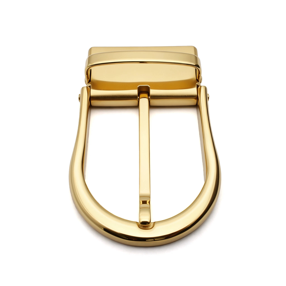 Men's Reversible Rotating U-Shape Pin Belt Buckle, 39mm Inner Width, Horseshoe Metal Belt Buckle Replacement, Gold / Silver / Black