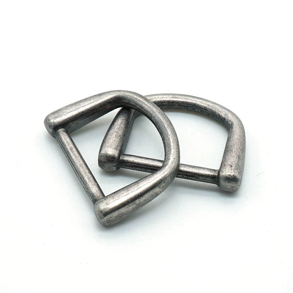 Antique Silver Plated Vintage Solid D-Ring