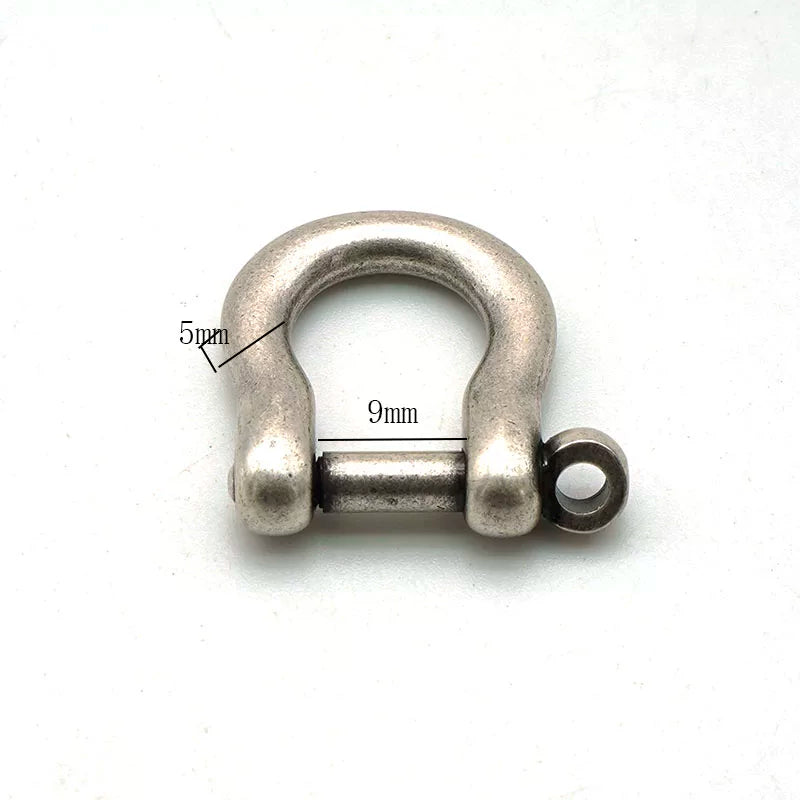 Solid Brass Antique Silver Plated Open Horseshoe Buckle