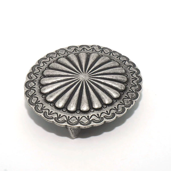 Solid Copper Thick Silver Plated Belt Buckle