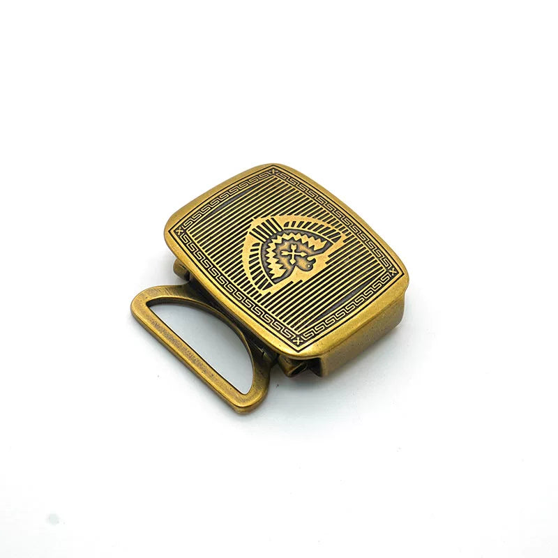 Solid Brass Silver Plated Belt Buckle for 35mm Strap