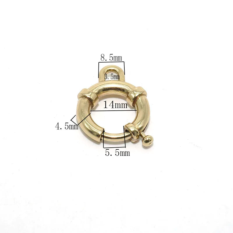 Solid Brass Open Keychain