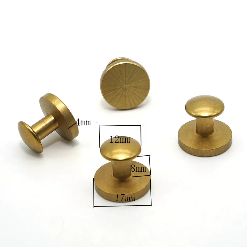 Solid Copper Wallet Snap 4 Pcs