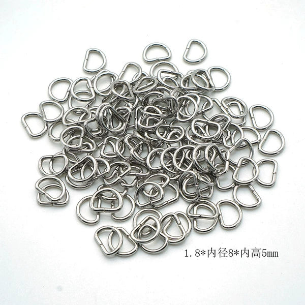 Solid Copper D-Ring 1.8x8mm 100 Pcs