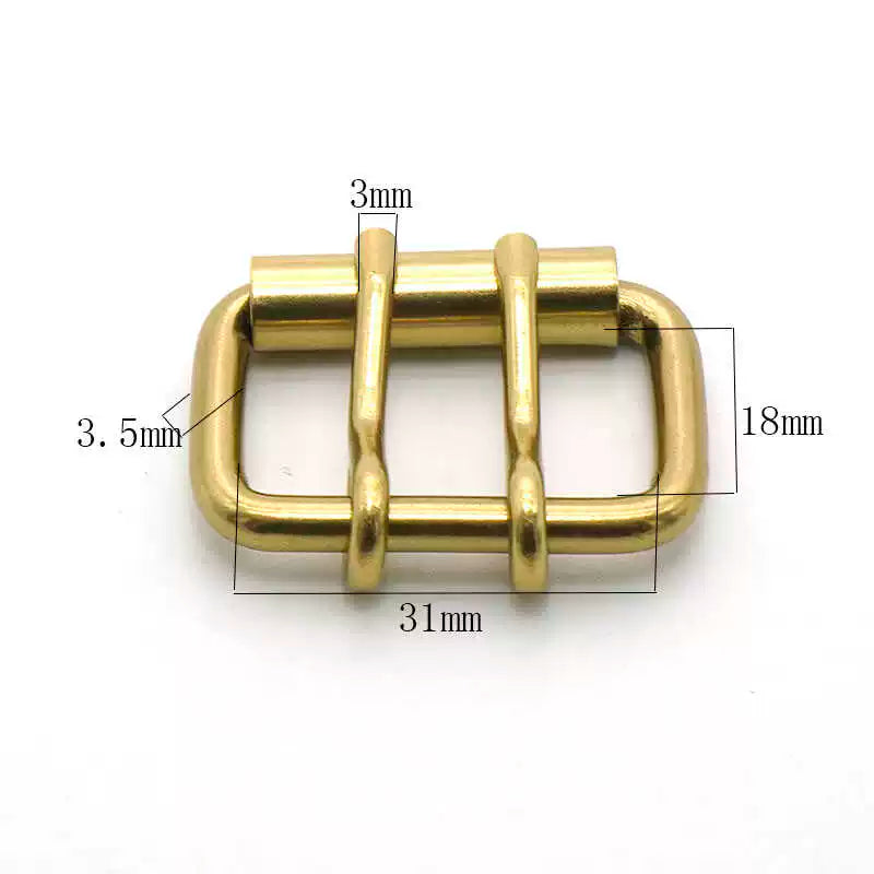 Solid Copper Oxidized Vintage Roller Buckle 31mm