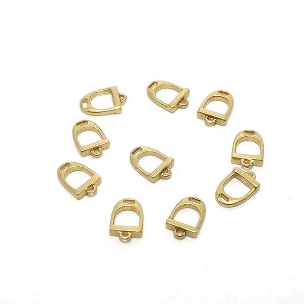 Handbag Bag Hardware Solid Copper Decorative Horse 镫 Buckle Handbag Diy Metal Buckle Ring Hardware