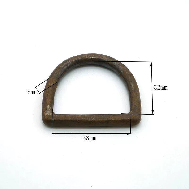 Solid Copper Oxidized D-Ring