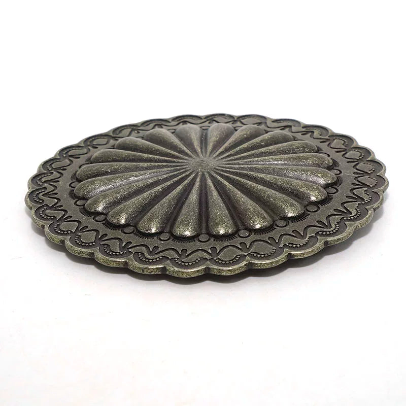 Solid Brass Antique Silver Plated Belt Buckle