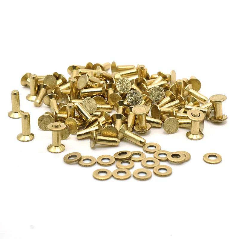 Solid Brass Permanent Rivet 8mm