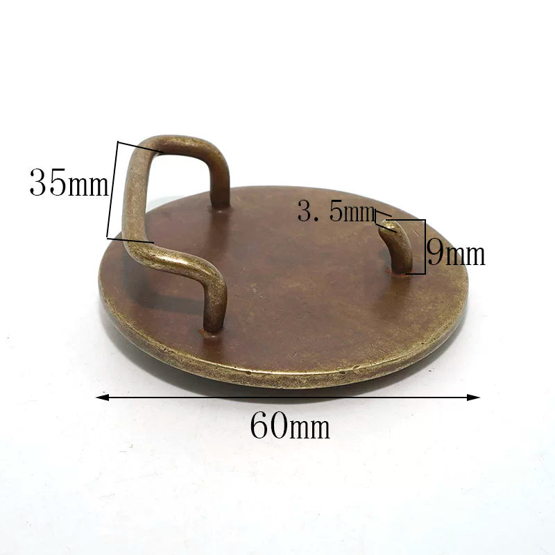 Solid Brass Oxidized Vintage Men's Belt Buckle
